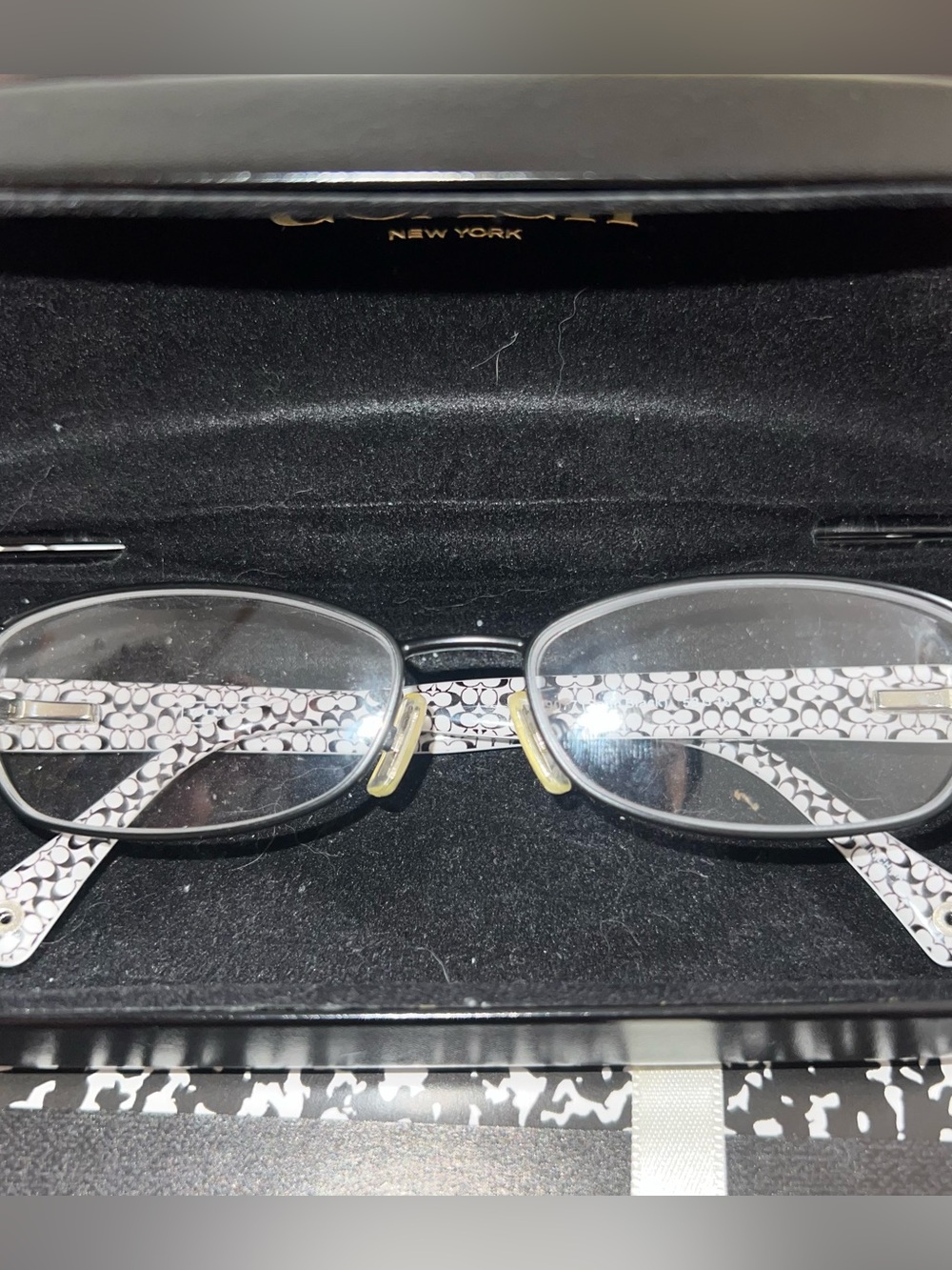 Coach monogram c rectangular eyeglass frame